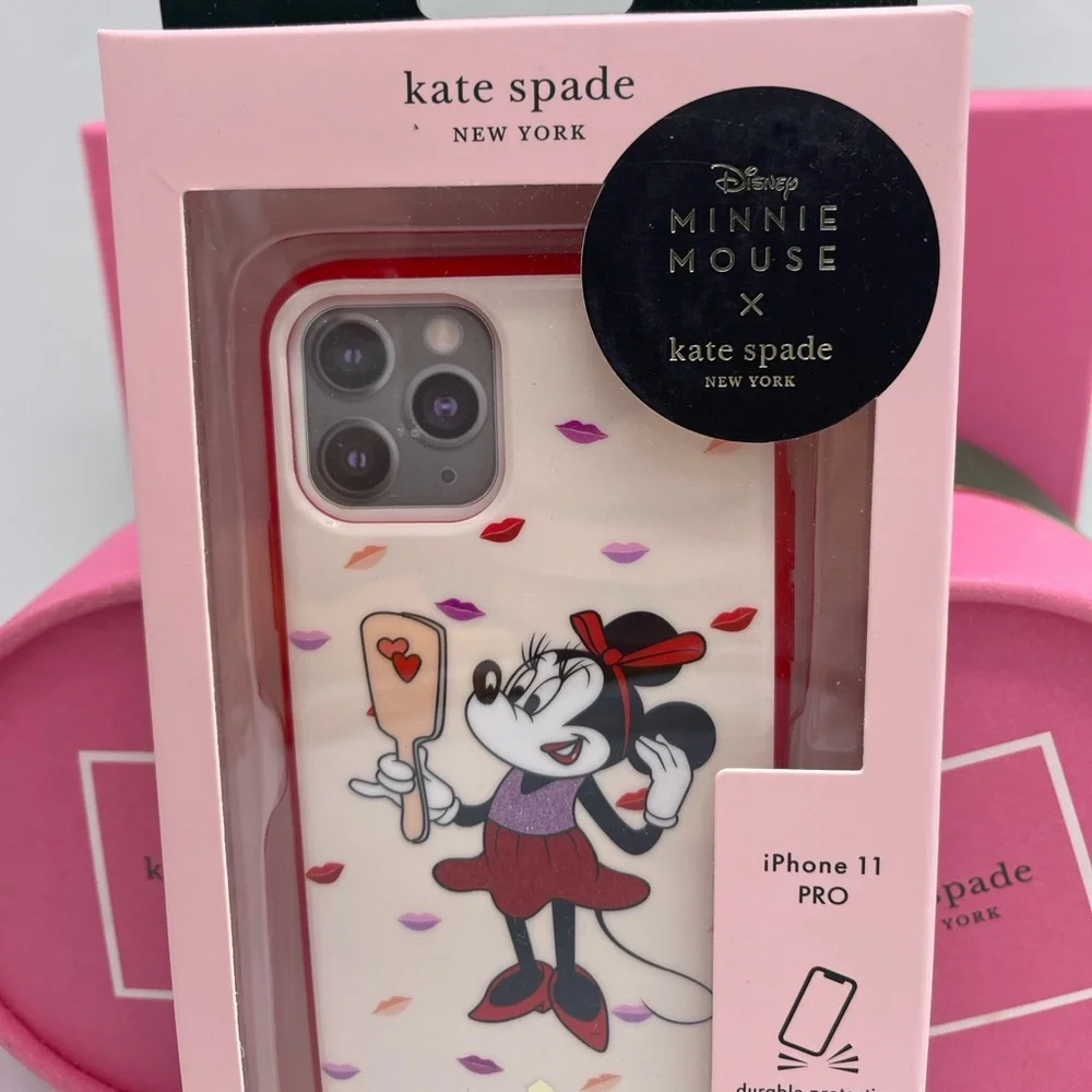 Kate Spade & Disney Minnie Mouse Iphone 11 PRO Case In Box Color Palevelmulti